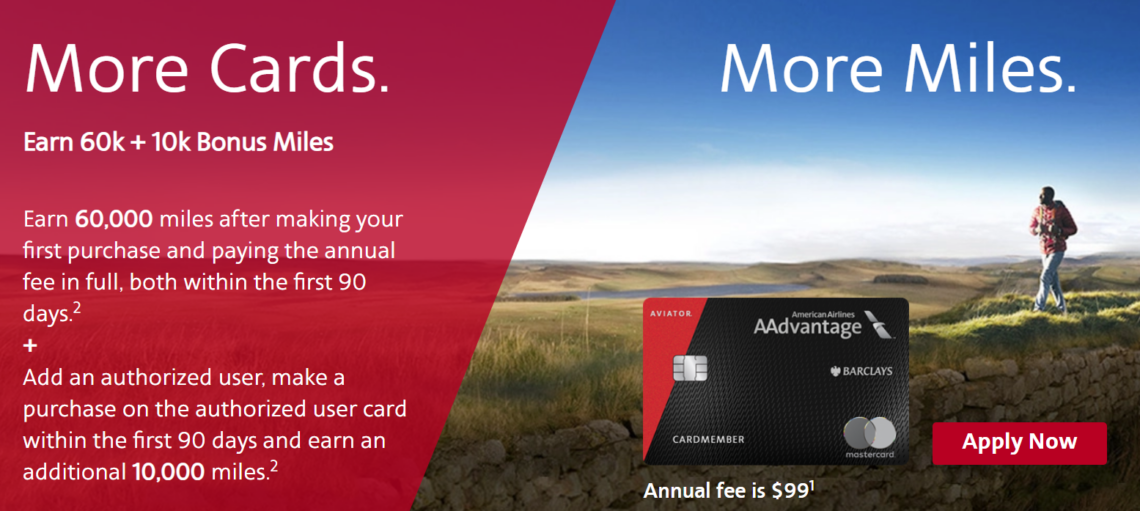 Barclays Aviator Red World Elite Mastercard Miles No Minimum