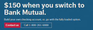 bank mutual $150 checking account promotion