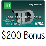 TD Easy Rewards Visa Credit Card $200 Sign Up Bonus & 5x Points For The First Six Months On ...