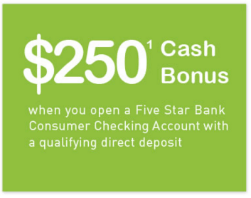 Five Star Bank $250 Rochester, NY In Branch Checking Bonus - Doctor Of ...