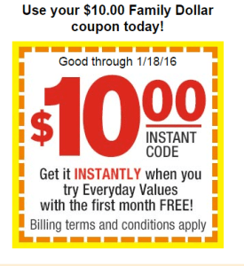 Family Dollar Coupon