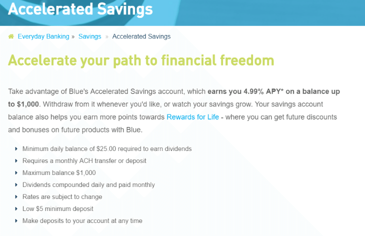 accelerated savings