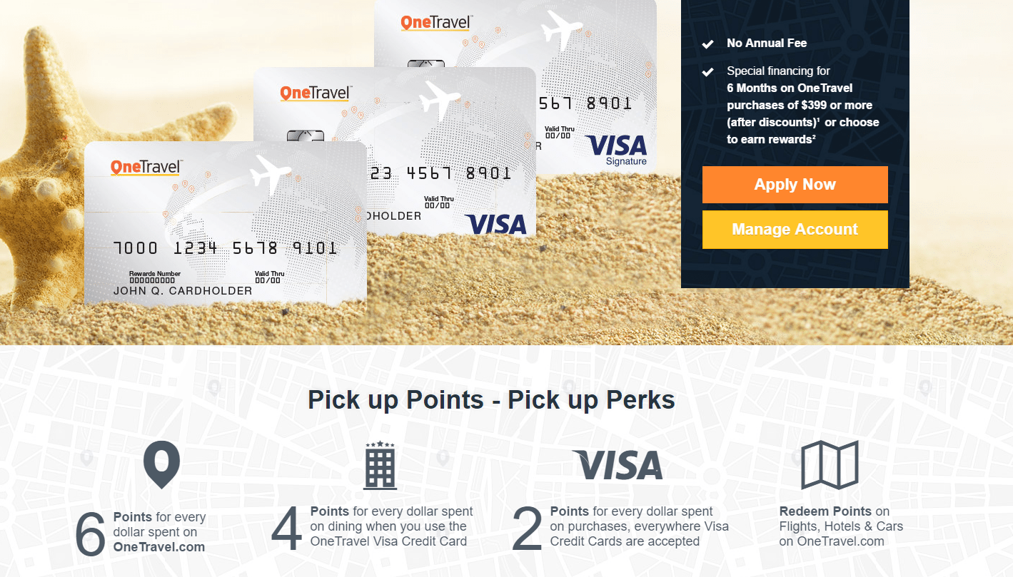 OneTravel Visa® Credit Card: Swipe and Earn Every Time You Travel! Review:  Swipe and Earn Every Time You Travel!