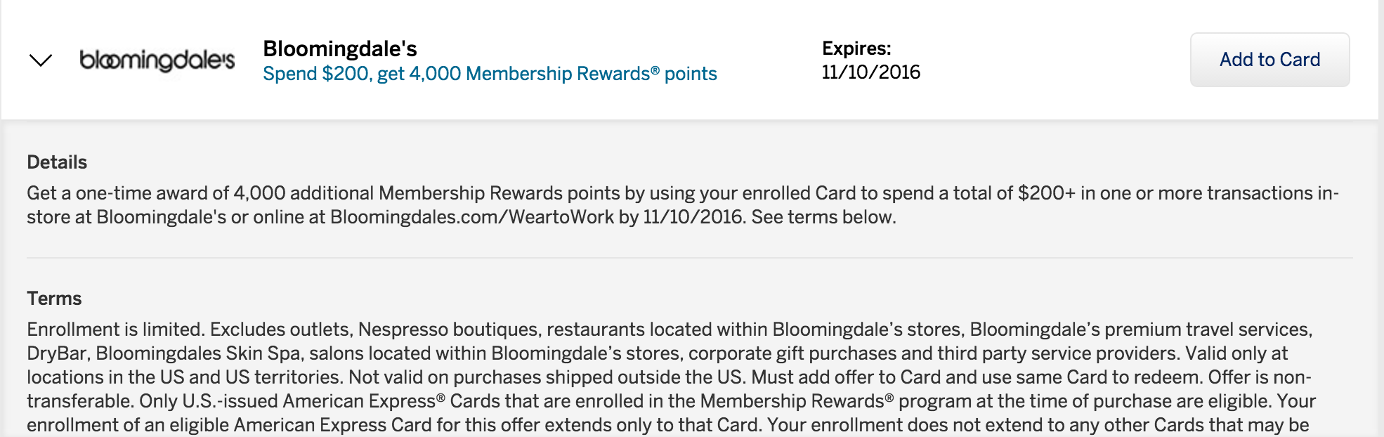 bloomingdales qualifying purchase rewards card｜TikTok Search