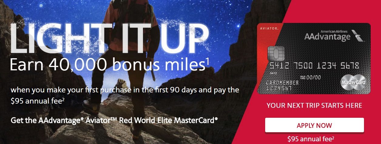 Barclaycard AAdvantage Aviator Red World Elite MasterCard - 40,000 ...