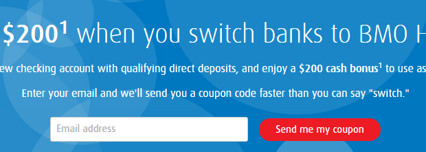 bmo harris credit card promo code