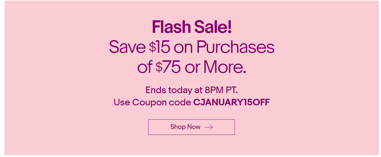 eBay Flash Sale: $15 Off $75+ On Most Items - Doctor Of Credit