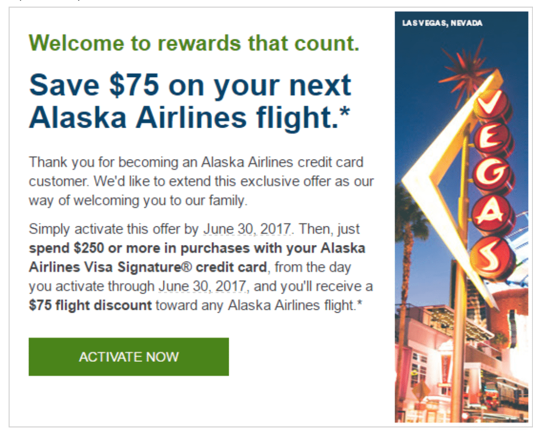 Alaska Cardholders: $75 Off Any Alaska Airlines Flight [Targeted ...