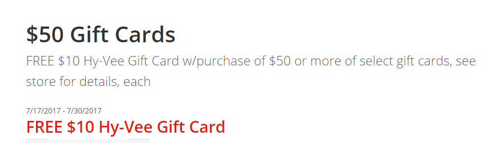 [Expired] Hy-Vee: $10 Store Card When You Purchase $50+ Of Select ...