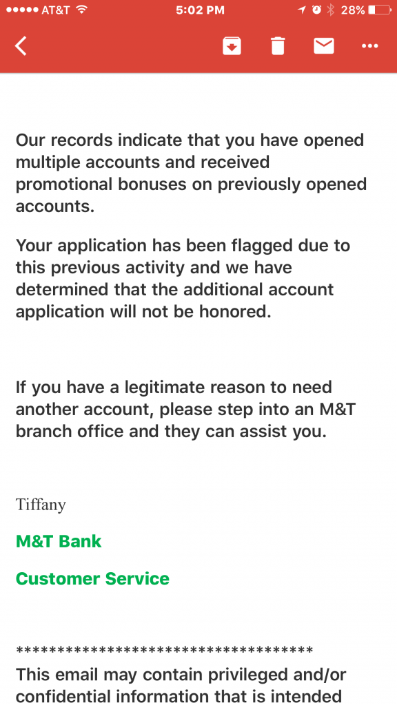 M T Closing Newly Opened Accounts More Information Doctor Of