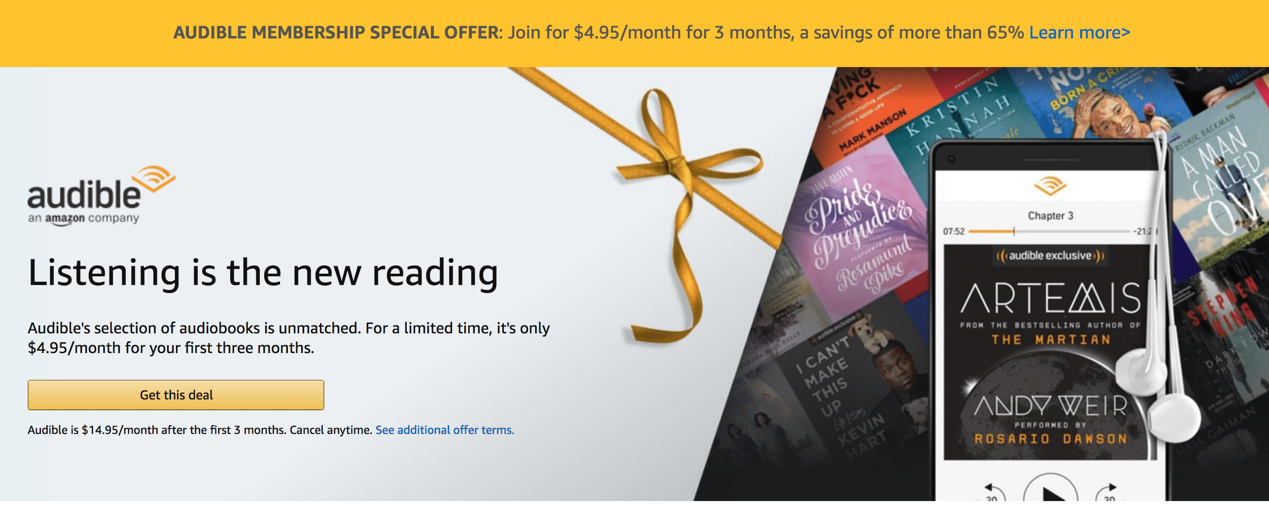 Amazon Prime: Get 3 Months Of Audible For $4.95/month [New And Previous ...