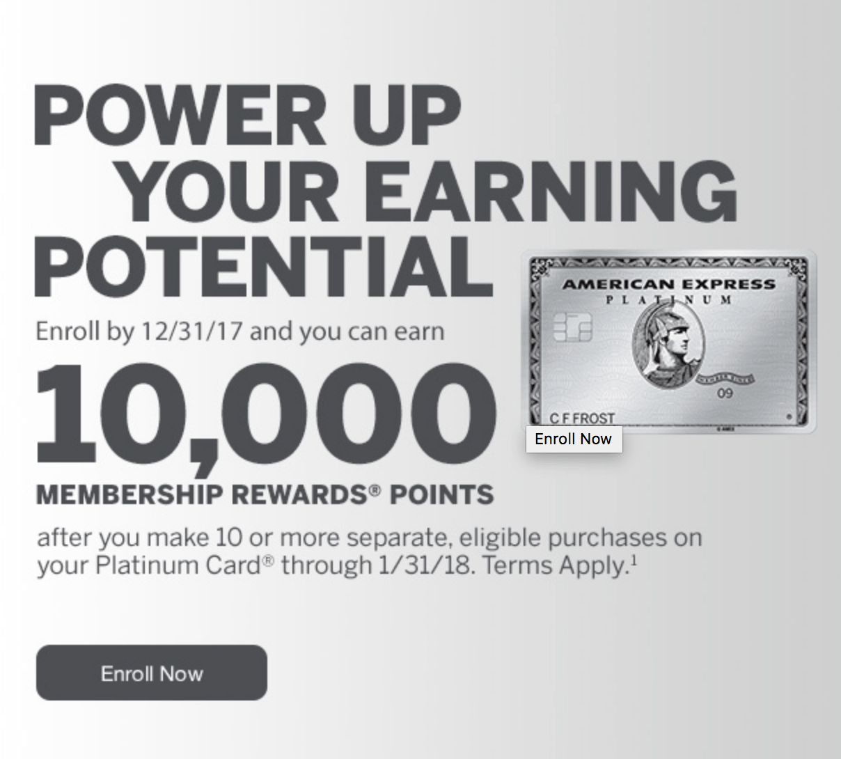 Бонус поинты. 10 Points Bonus. Your Platinum. Earn 20,000 Bonus membership rewards points for enrolling in pay over time (targeted).