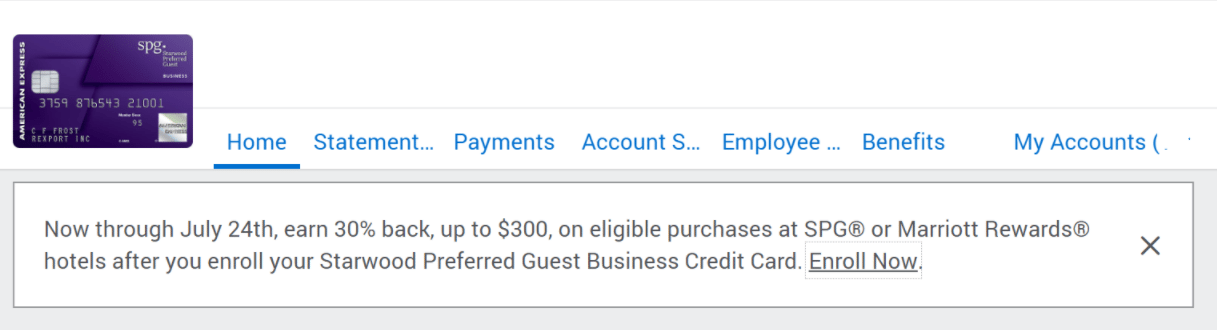 Expired Targeted Amex Spg Business Card Get 30 Back On Spg Marriott Purchases Up To 300 Doctor Of Credit