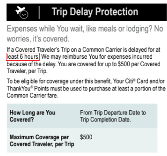 citi prestige trip delay