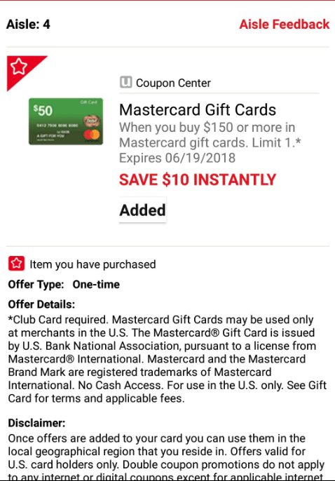 Check Your Just4u For A To Get 10 Off 150 Mastercard Gift Card