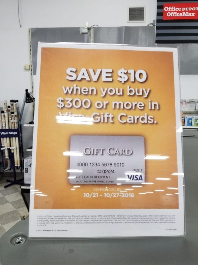 [Expired] Office Depot/Max: $10 Instant Discount with $300 Visa Gift ...