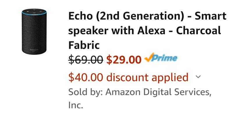 amazon echo coupon