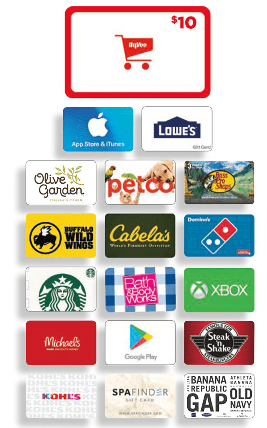 Expired Hy Vee Spend 100 On Third Party Giftcards Get 10 Hyvee Giftcard Doctor Of Credit - all roblox gift cards and rewards how to get 700 robux