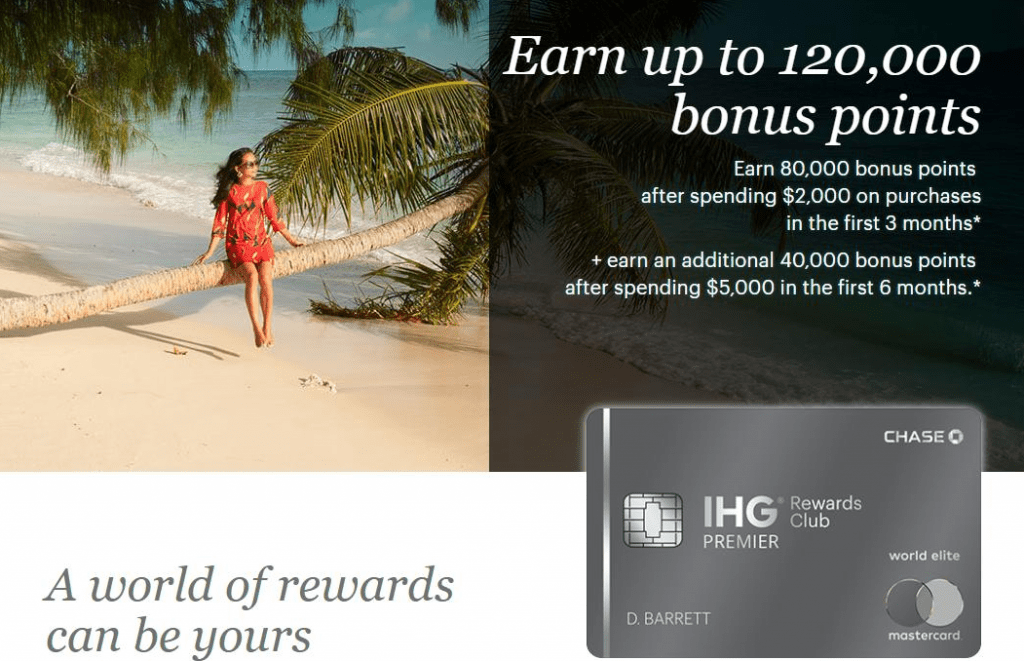 [expired] Chase Ihg Premier Up To 120,000 Points + $50 Statement Credit 