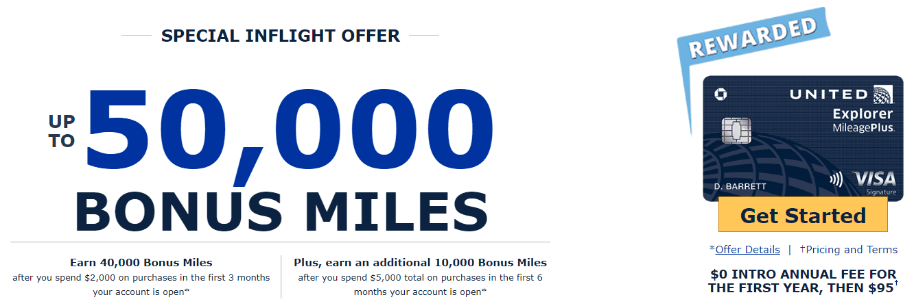 Chase United MileagePlus Explorer – 50,000 Miles Publicly Available ...