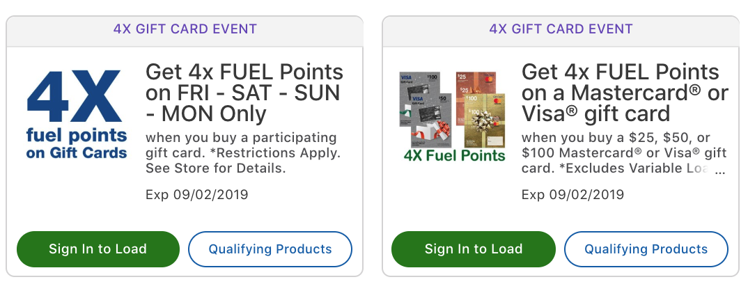 [Expired] Kroger: 4x Fuel Points On All Gift Cards, Includes Fixed Visa ...