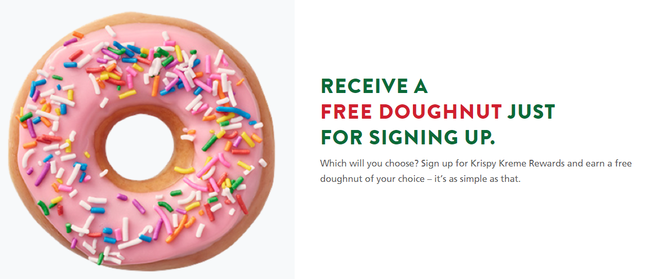 Free Krispy Kreme Doughnut For Signing Up For Rewards Program Doctor