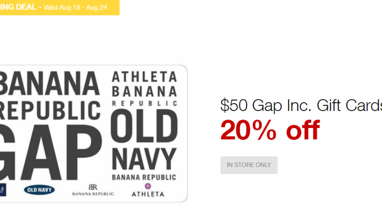 gap gift card 20 off 2019