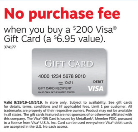 [Expired] Staples: No Purchase Fee On $200 Visa Gift Cards (9/29-10/5 ...