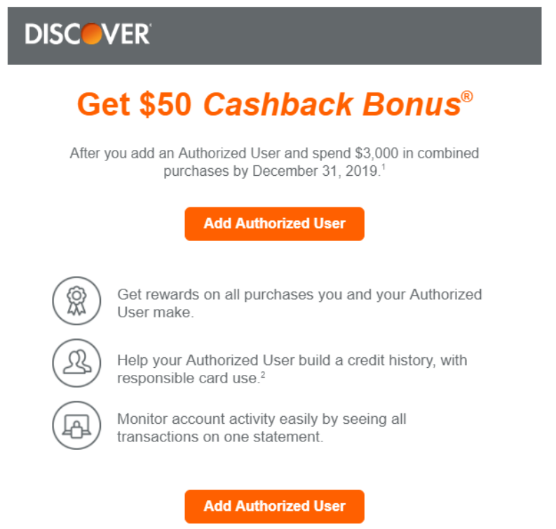 Expired] [Targeted] : Add Discover Card & Get $10