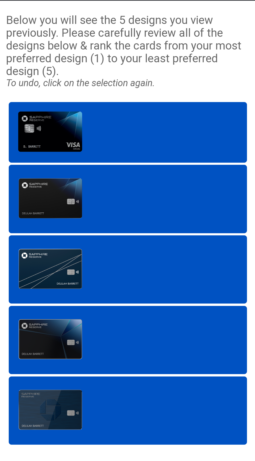chase credit card designs