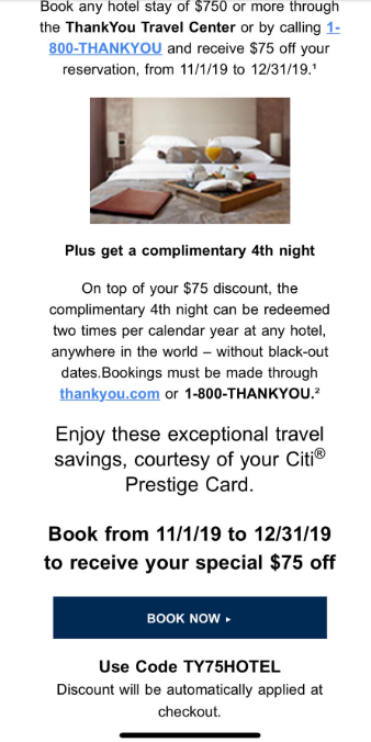 [Expired] Citi Prestige: $75 Discount On Hotel Bookings Of $750 ...