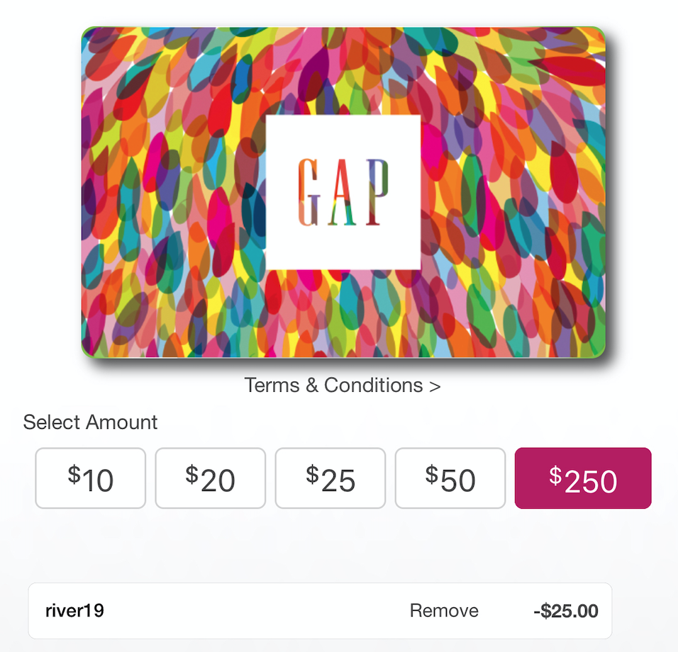 gap card discount code