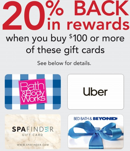 Expired] Office Depot/Max: Earn 20% In Rewards When You Purchase $100+ In  Giftcards (Uber, Bed Bath & Beyond & More) - Doctor Of Credit