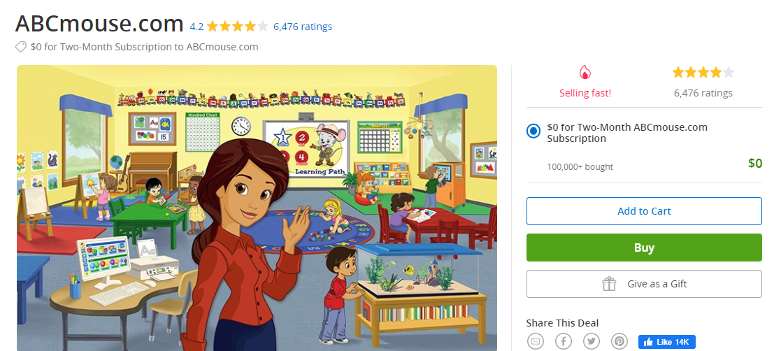 Groupon: ABCMouse.com Two Month Subscription For Free - Doctor Of Credit