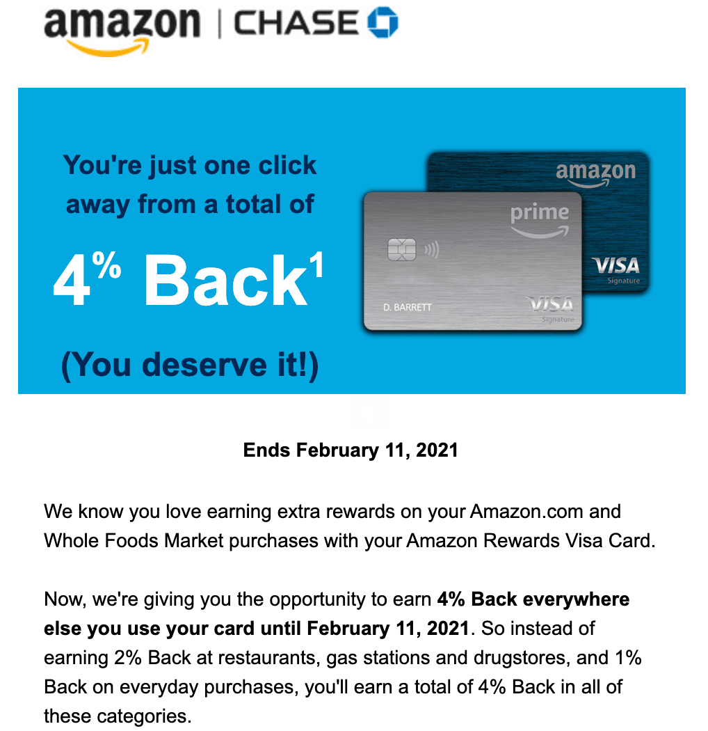  Expired Chase Amazon Prime Card Get 4 Or 3 Or 2 Back Everywhere 