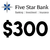 [Expired] [NY, NJ, PA, MA, MD, or FL] Five Star Bank $300 Checking ...