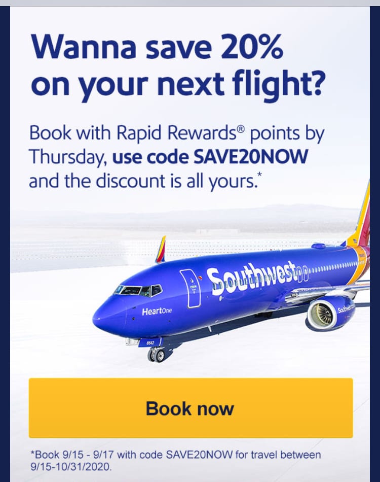 [Expired] Southwest: 20% Off Awards With Promo Code SAVE20NOW - Doctor ...