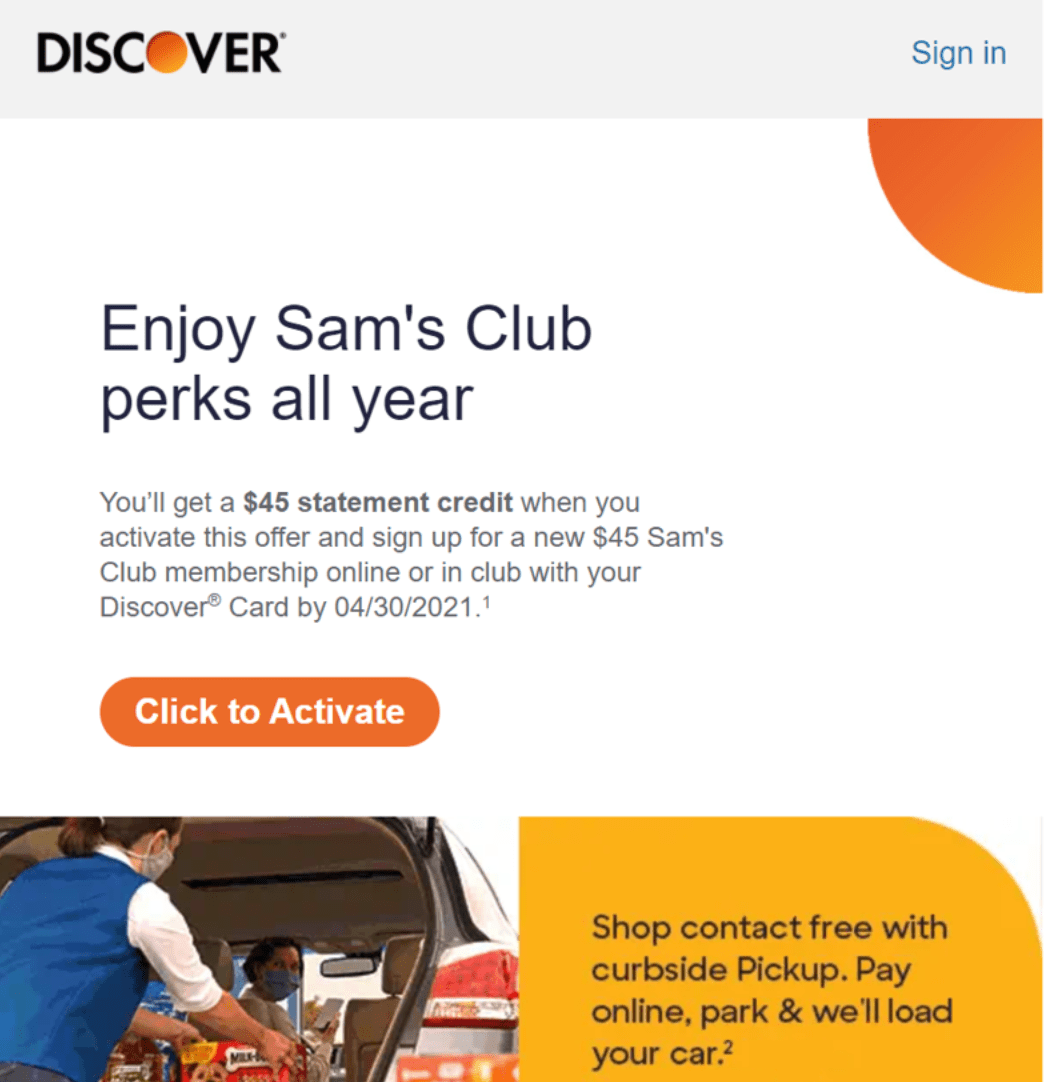 Sam's Club Overview, Credit Card Processing