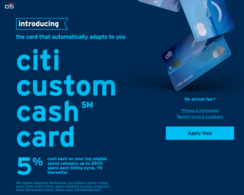 Update Citi Custom Cash Card 5x Pointscash On Up To 500 Spend Per Month 20020000 Signup 9249