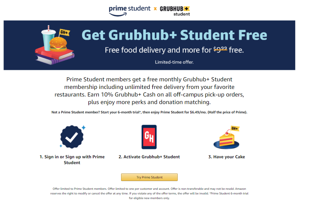 Prime Offers New Discount Plan for College Students