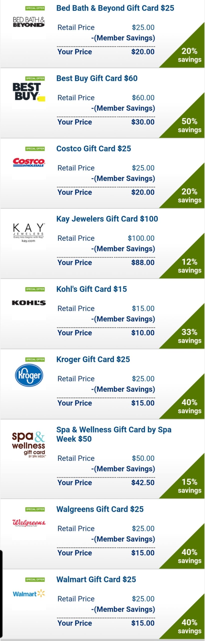 Citi Easy Deals Save Up To 50 On Giftcards For Walmart, Kroger & More