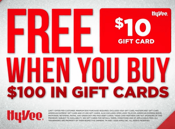 $10  Gift Card Card - Free with purchase of $100 or more