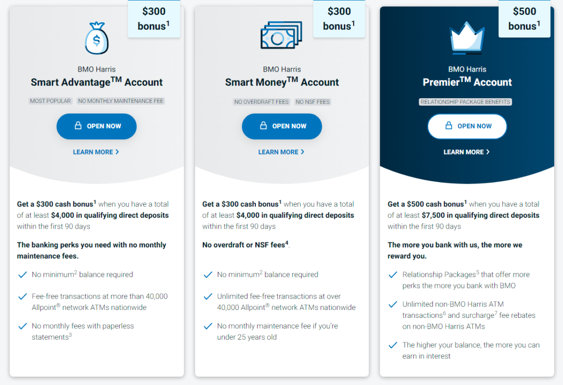 bmo harris savings account rates