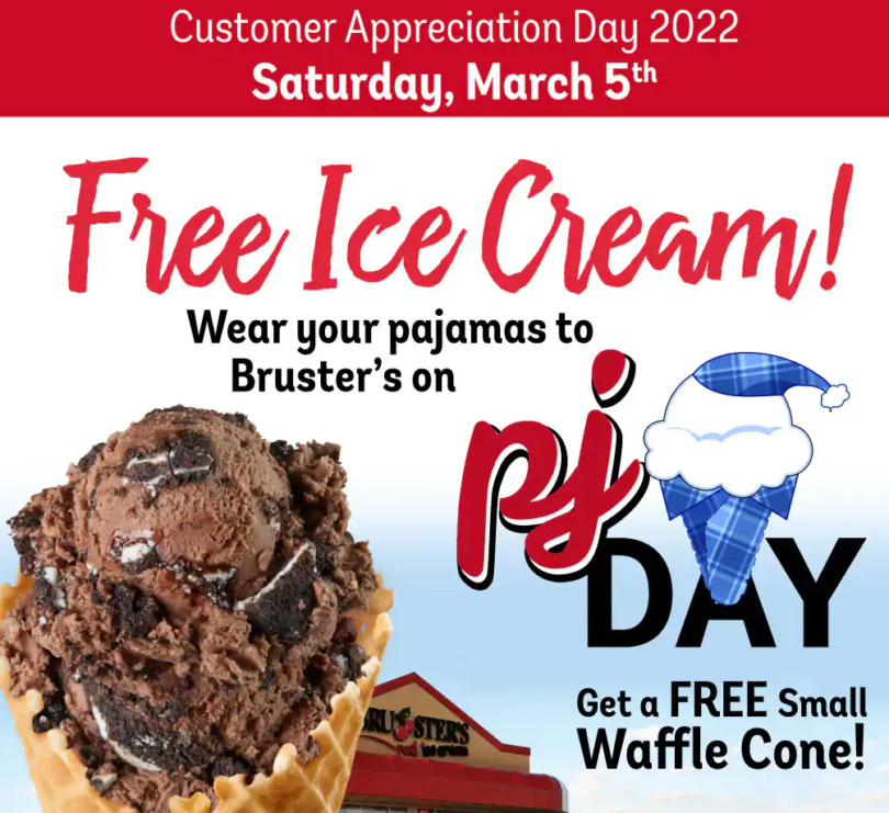 [Expired] Brusters Free Ice Cream Cone When You Wear Your Pajama's (3