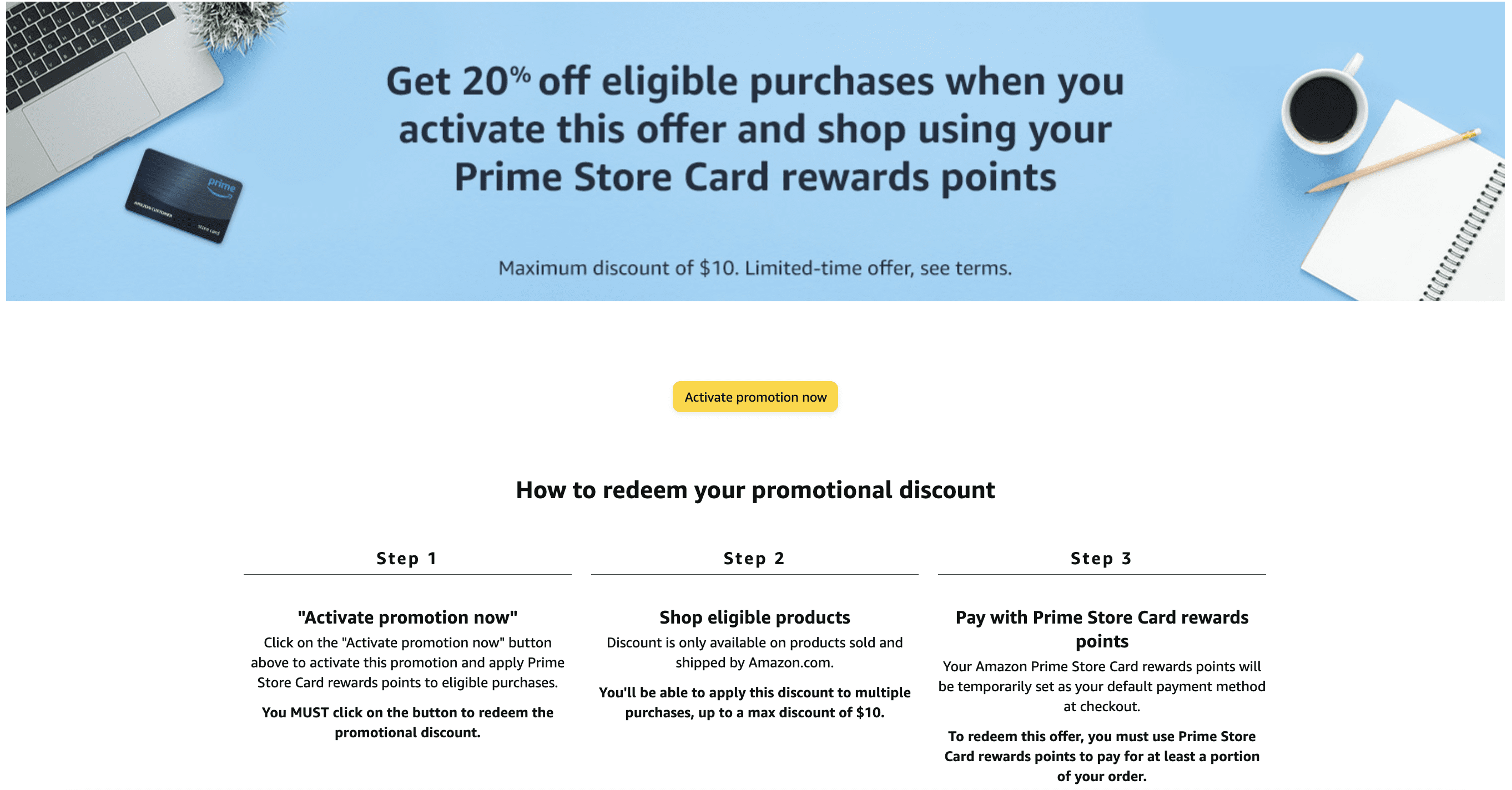 [Expired] Amazon Prime Synchrony Card Use 1 Point & Get 20 Off Amazon