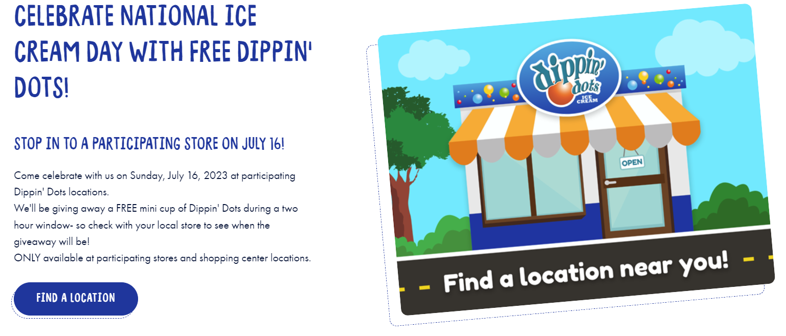 Celebrate National Ice Cream Day with Free Dippin' Dots