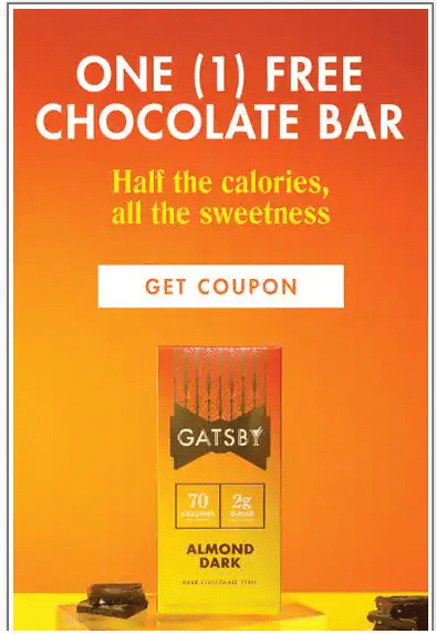 Free Gatsby Chocolate Bar With Newsletter Sign Up - Doctor Of Credit