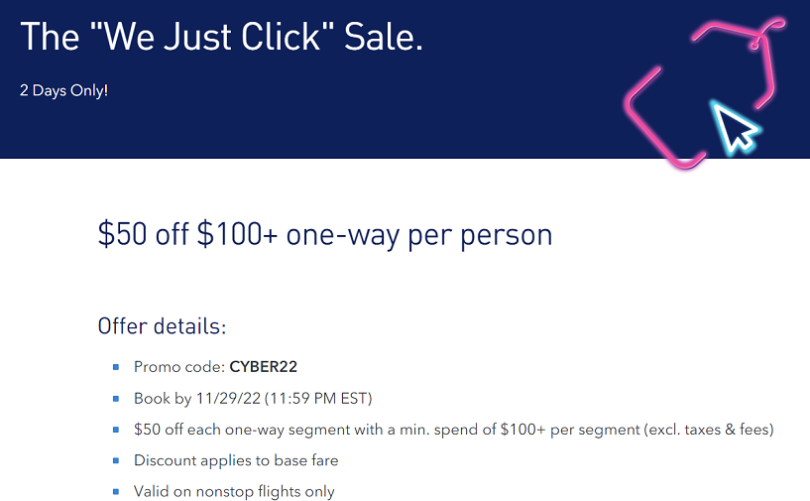 [Expired] JetBlue 50 Off 100+ One Way Discount With Promo Code