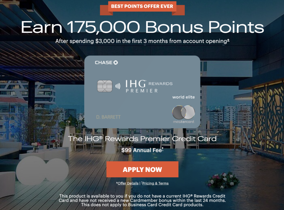 (Expired) Chase IHG Rewards Premier Card 175,000 Points Signup Bonus Doctor Of Credit