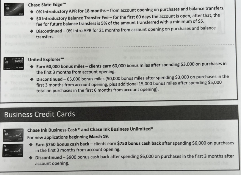 A Number Of Chase Credit Card Bonuses Get Lowered On March 19th ...